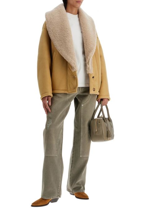 golden goose marley painter jeans in pinstrip