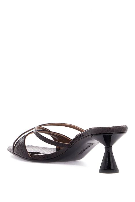 d'accori python-print leather lust mules