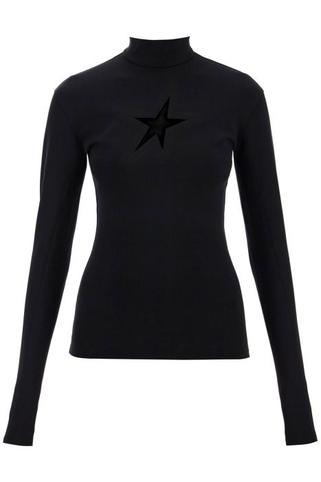 mugler long-sleeved star top for