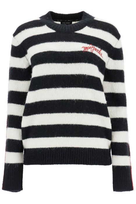 marc jacobs pullover the striped brushed logo sweater