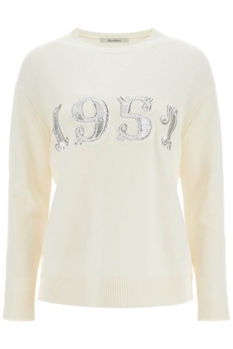 max mara form with embroidery and sequins pullover
