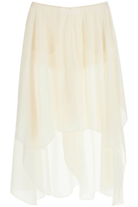 chloe' layered silk shorts for women