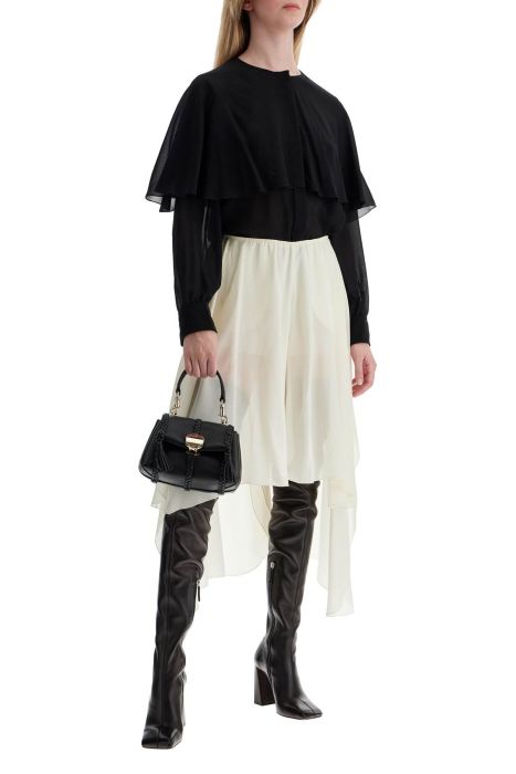 chloe' layered silk shorts for women