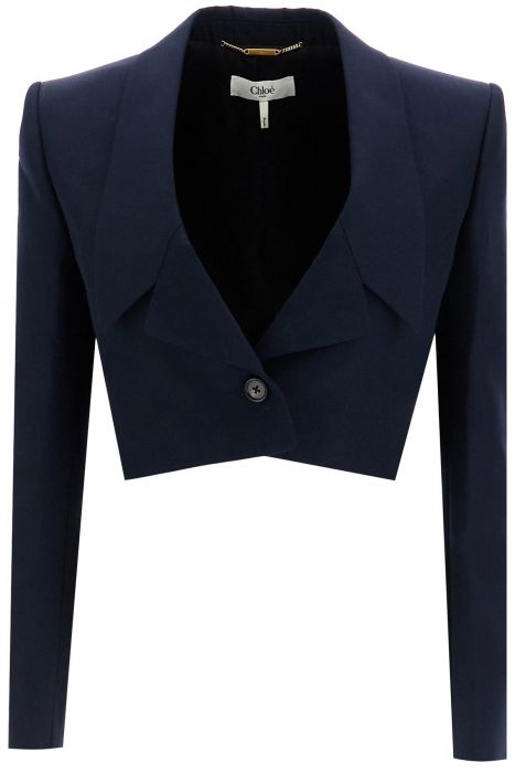 chloe' cropped wool jacket for women