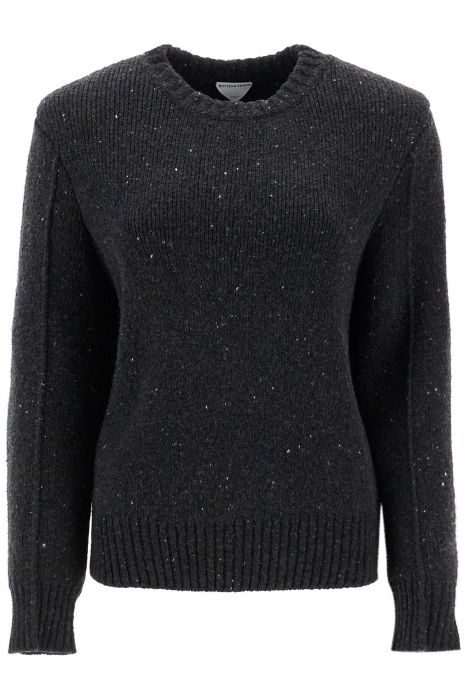 bottega veneta padded shoulder pullover sweater