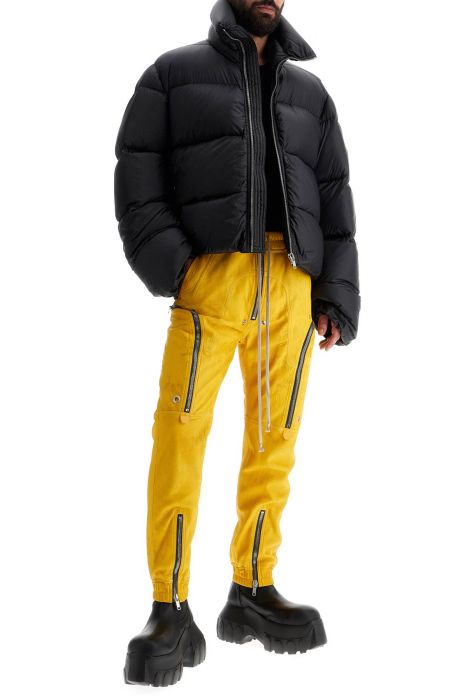 rick owens bauhaus leather cargo pants for