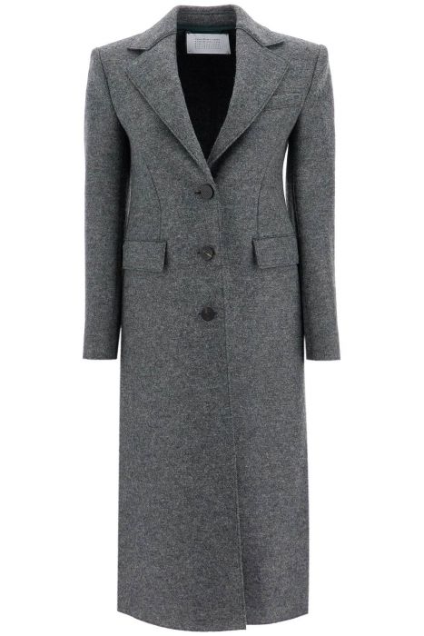 harris wharf london single-breasted coat in pressed wool