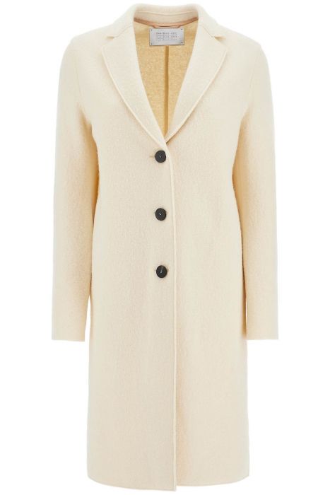 harris wharf london single-breasted wool coat in boiled