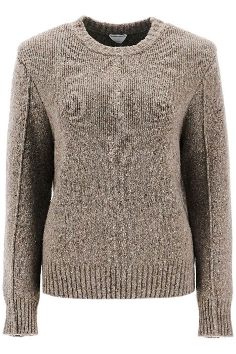 bottega veneta padded shoulder pullover sweater