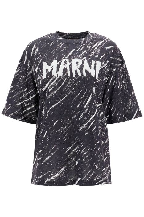 marni "abstract pattern logo t-shirt with