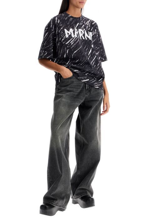 marni "abstract pattern logo t-shirt with
