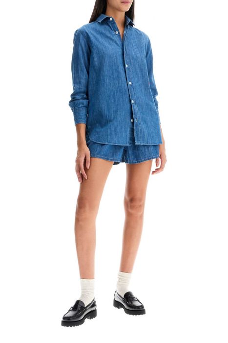 homme girls chambray shorts