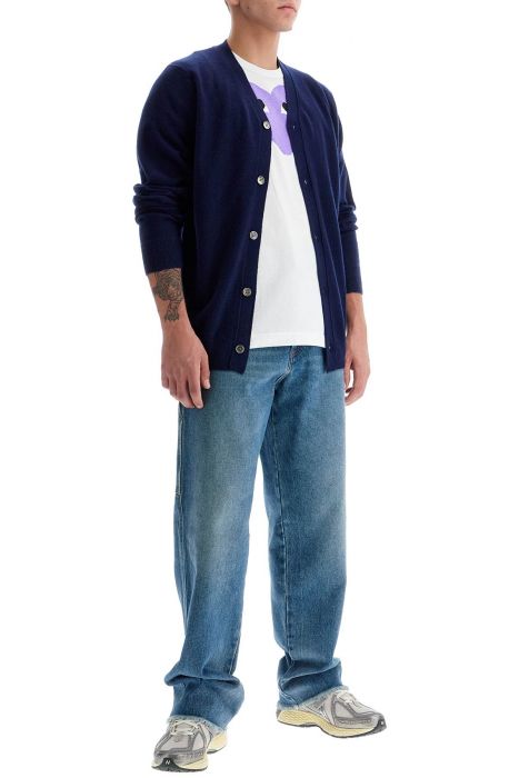 comme des garcons shirt wool cardigan with buttons