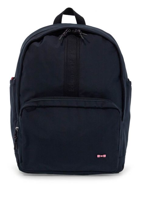 eden park technical canvas backpack with branded tape trim
