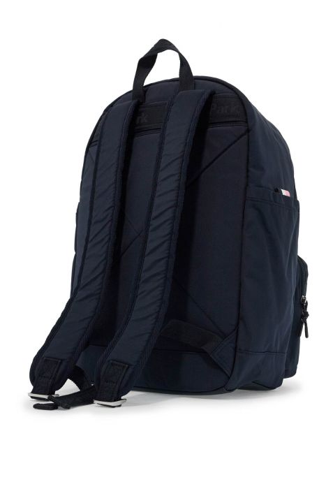 eden park technical canvas backpack with branded tape trim