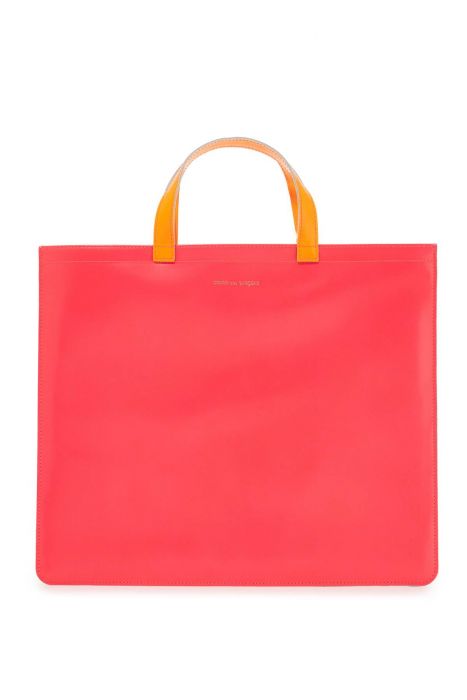 comme des garcons wallet fluo tote bag