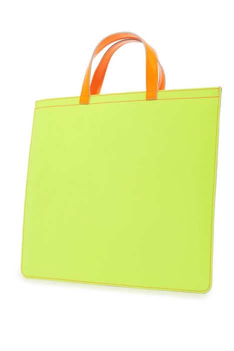 comme des garcons wallet fluo tote bag