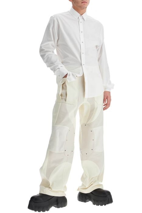 mugler patchwork cargo pants with