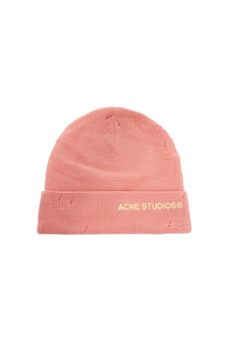acne studios distressed wool beanie hat in