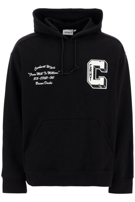 carhartt wip hooded sweatshirt with brown