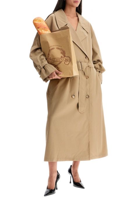 moschino double-breasted trench coat with