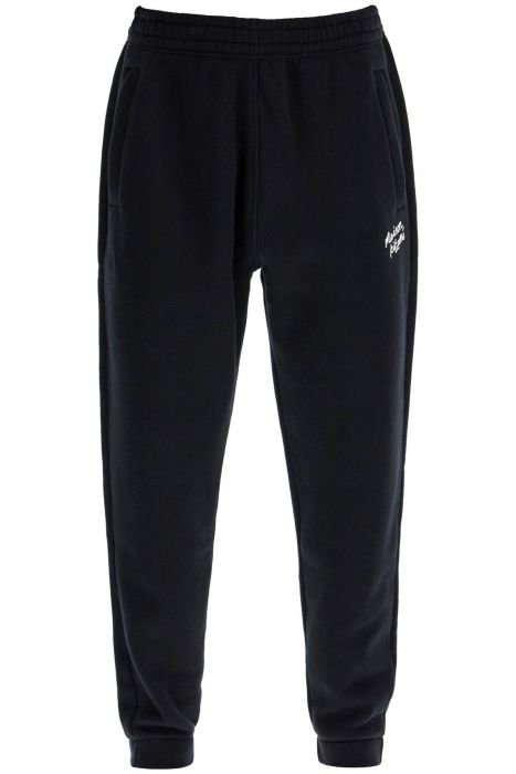 maison kitsune comfort joggers with embroidery