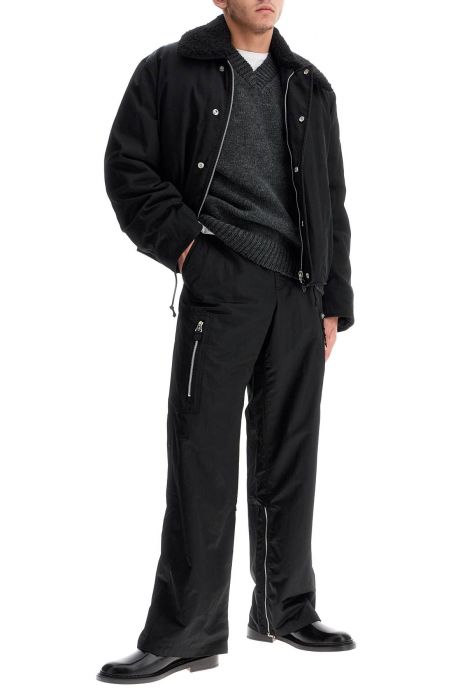 our legacy tactical cargo pants in technical satin fabric