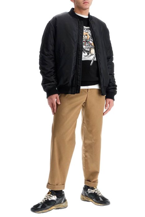 moschino "bomber jacket with time