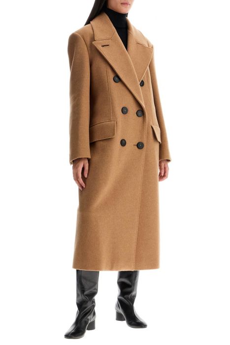 max mara atelier double-breasted cashmere and camel coat
