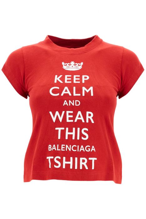 balenciaga t-shirt shrunk 'keep calm'
