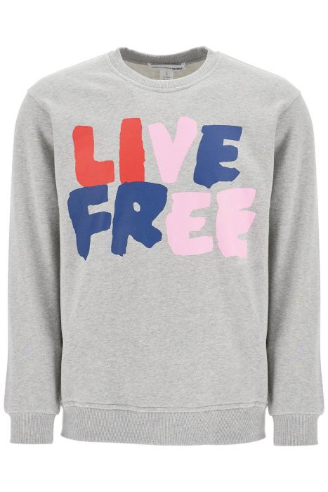 comme des garcons shirt live free hooded sweat