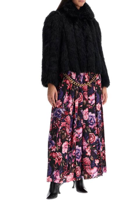 balenciaga pleated skirt with chain detail