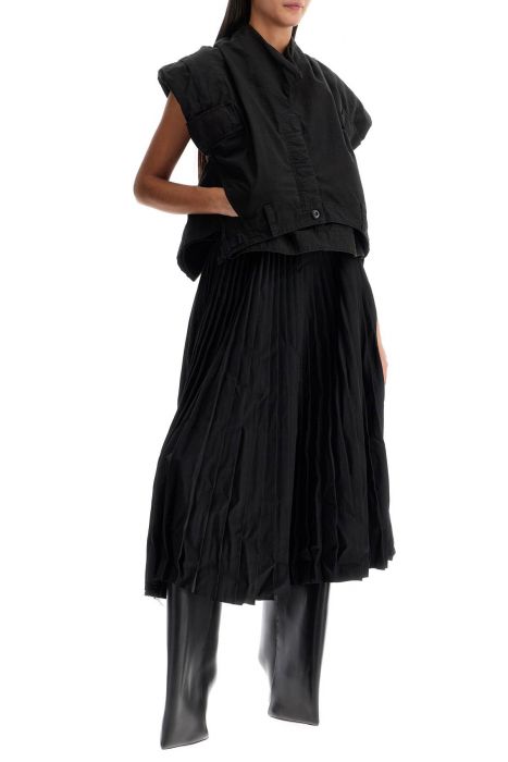 balenciaga pleated skirt with crink