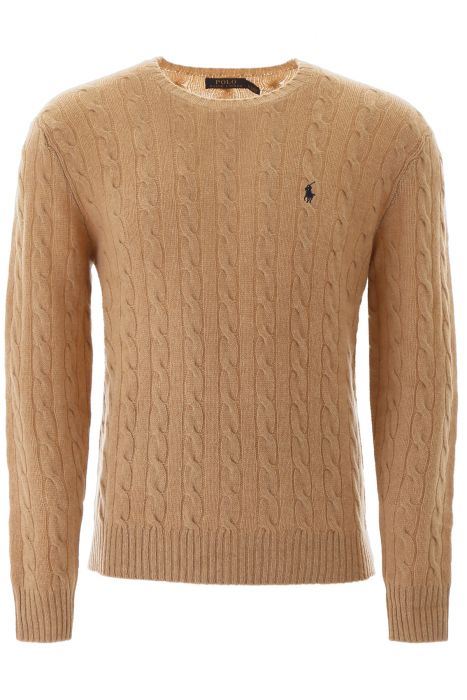 polo ralph lauren cable knit wool-cashmere sweater