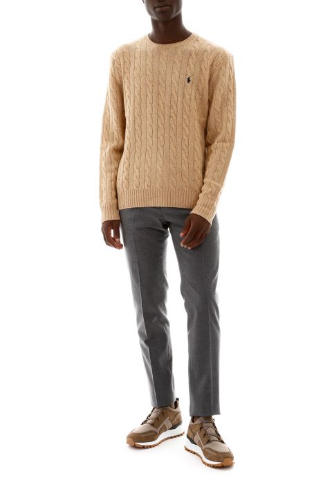 polo ralph lauren cable knit wool-cashmere sweater