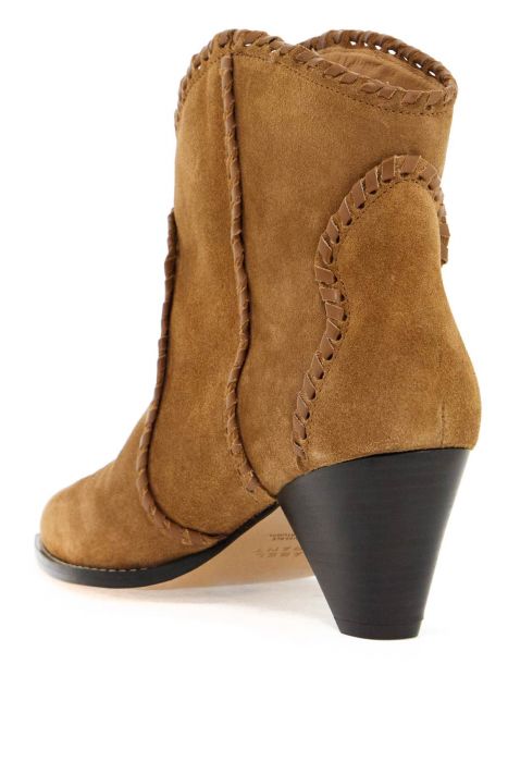 isabel marant darizo suede leather ankle boots