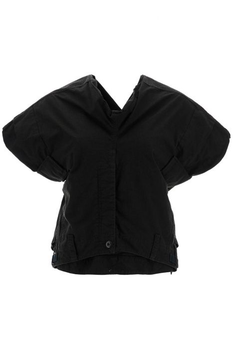 balenciaga 'ripstop top with trom