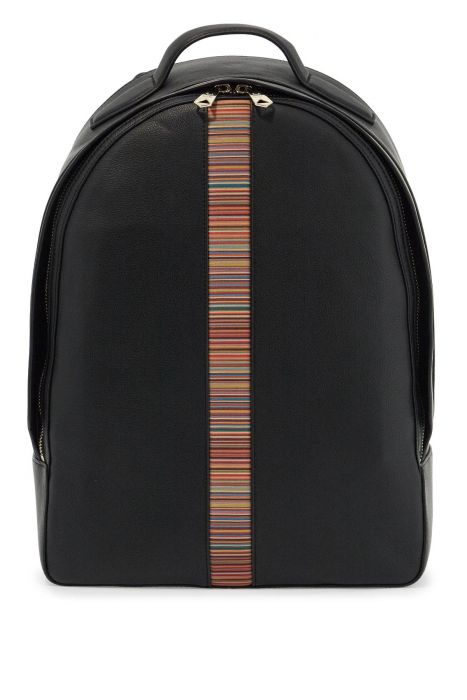 paul smith "signature stripe leather backpack"