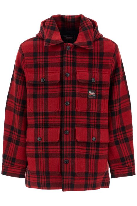 woolrich plaid cruiser hooded jacket