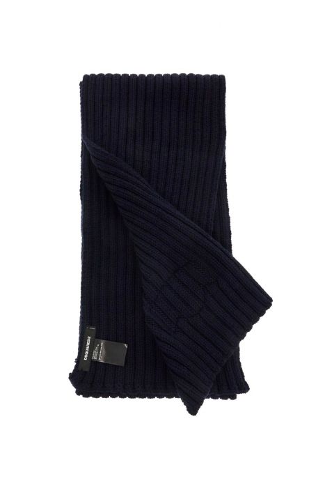 dsquared2 "wool ribbed scarf for a