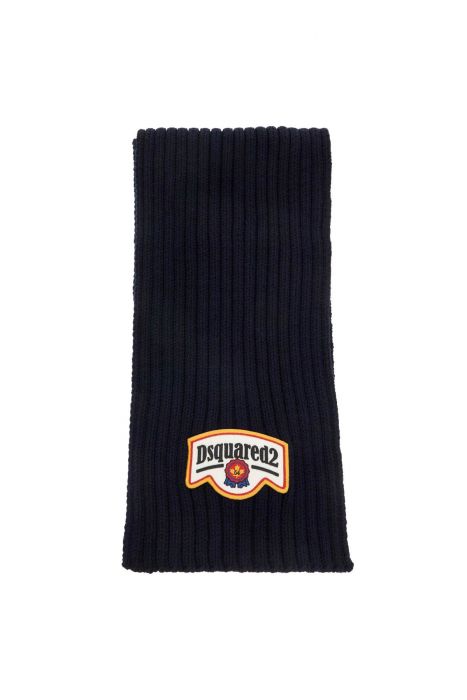 dsquared2 "wool ribbed scarf for a
