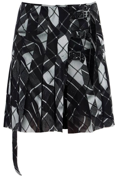 jean paul gaultier pleated tartan tulle