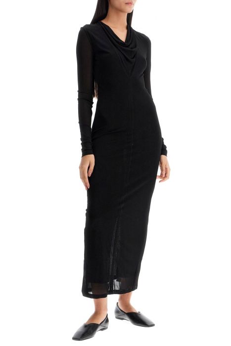 toteme long dress with draped neckline