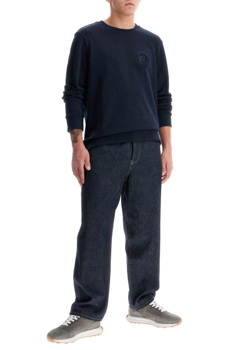 boss crewneck sweatshirt with double mon
