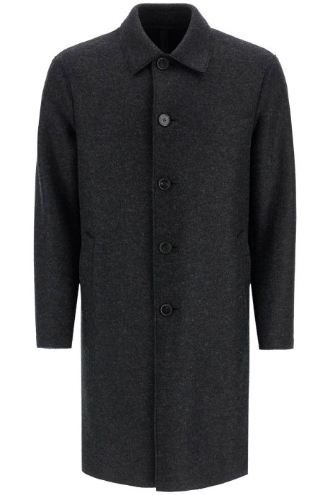 harris wharf london single-breasted pressed wool coat