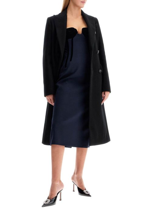 sportmax double-breasted cashmere blend coat