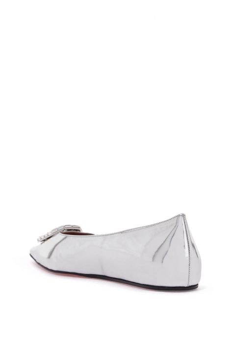 amina muaddi ballerine camelia metallizzate