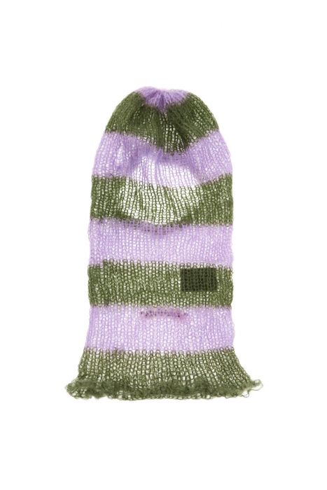 crusade striped mohair balaclava helmet