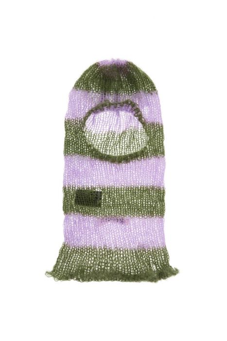 crusade striped mohair balaclava helmet