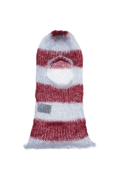 crusade striped mohair balaclava helmet